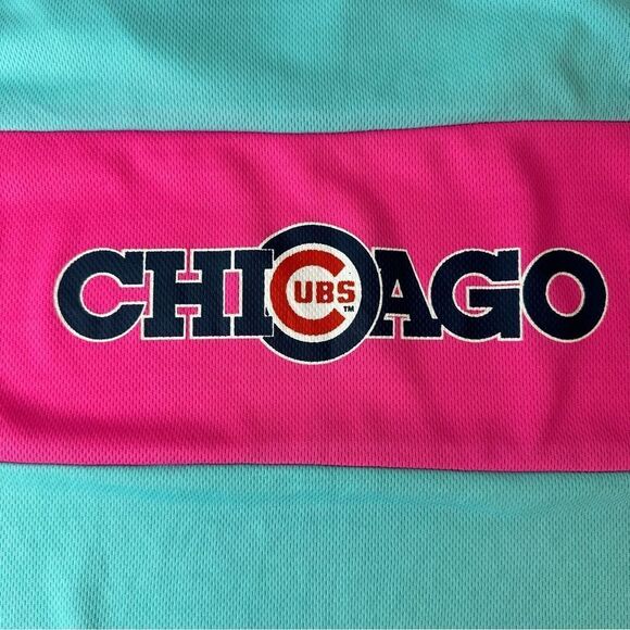 August 5, 2022 Chicago Cubs – Neon Pink & Blue Tank Top - Picture 3 of 9